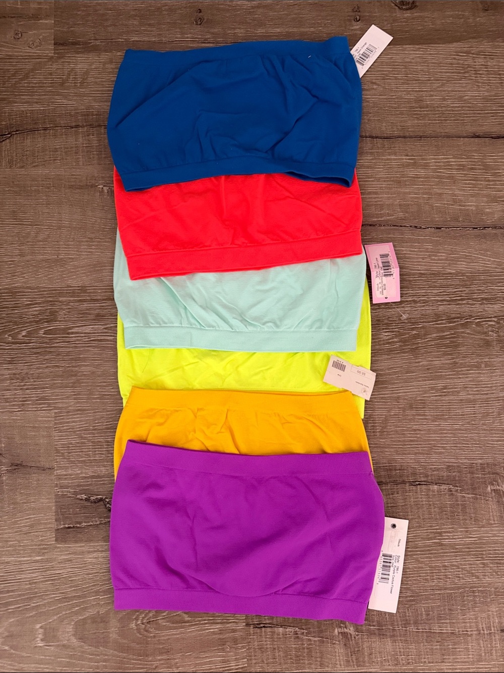 Set of 6 bandeau tops